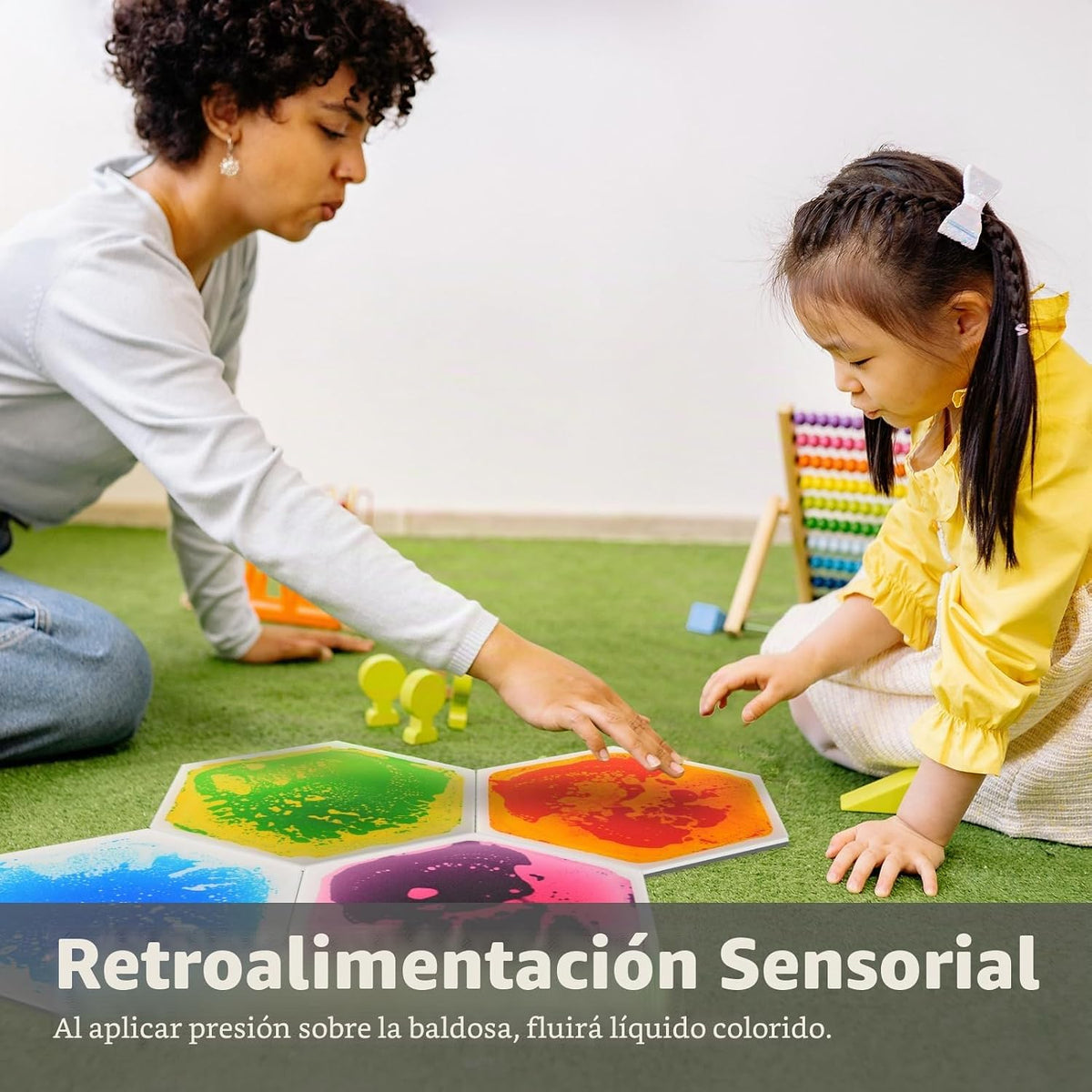 Art3d Paquete de 9 azulejos sensoriales decorativos líquidos hexagonales