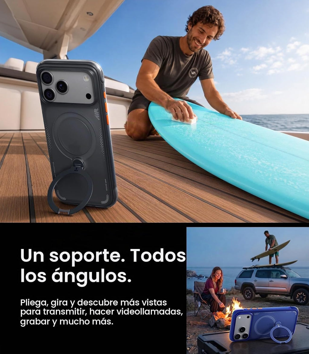 TORRAS Q3 Air - Funda para iPhone 18 Pro Max, soporte magnético 360, color