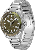 Lacoste Mainsail - Reloj automático para hombre, pulsera de acero inoxidable, clásico, elegante Timepice, regalo para él