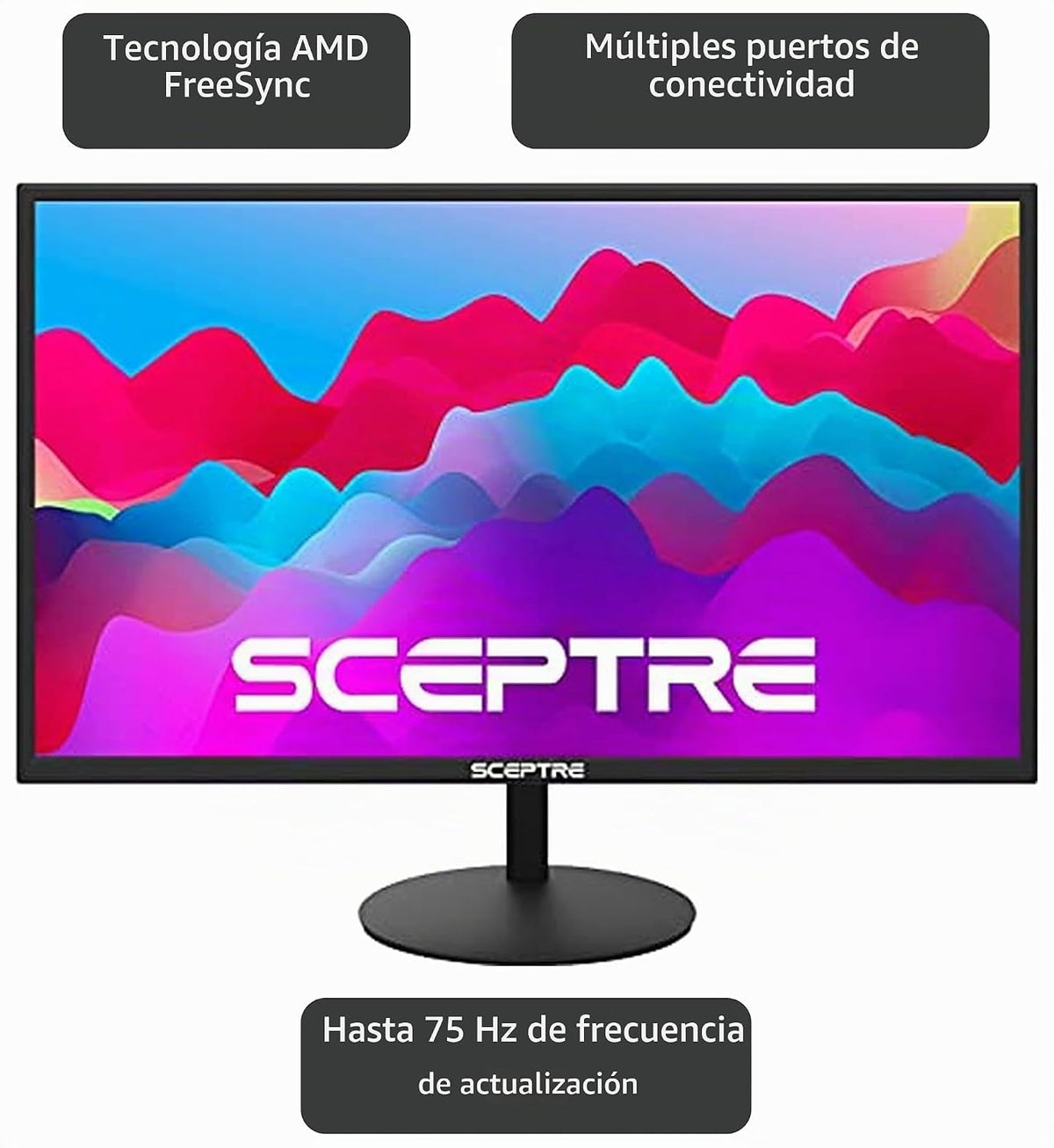 Sceptre Monitor de juego FHD LED de 27 pulgadas 75Hz 2X HDMI VGA al...