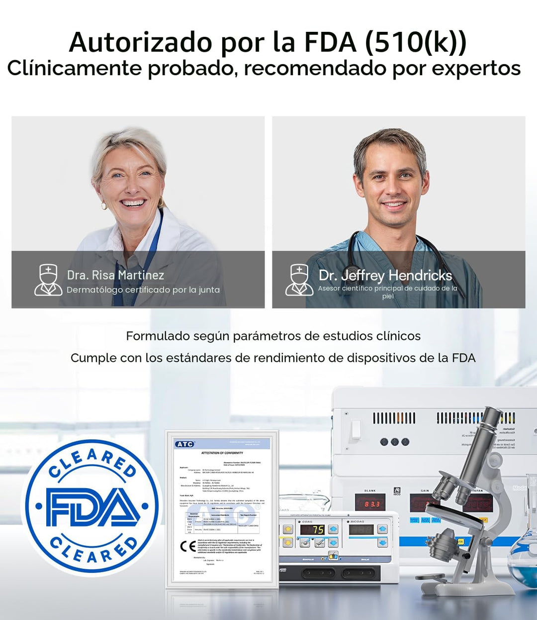 Máscara de terapia de luz roja para cara y cuello, 4 modos de luz c...