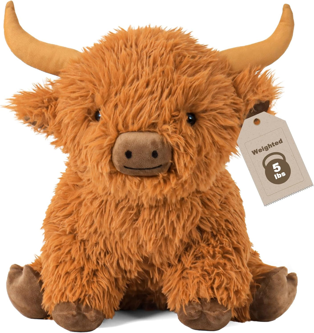 Peluche de vaca de las tierras altas con peso de 5 libras, 40.6 cm...