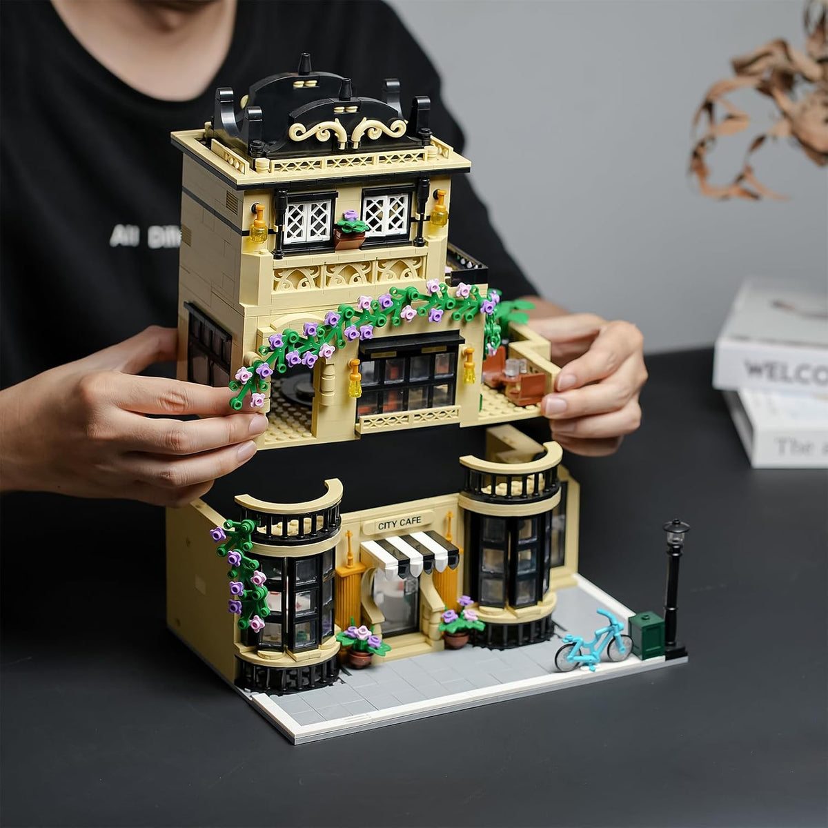 Flowers City Coffee Shop Set de construcción para adultos