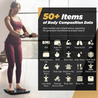RunStar Báscula de 8 electrodos para peso corporal, mango de pantalla a