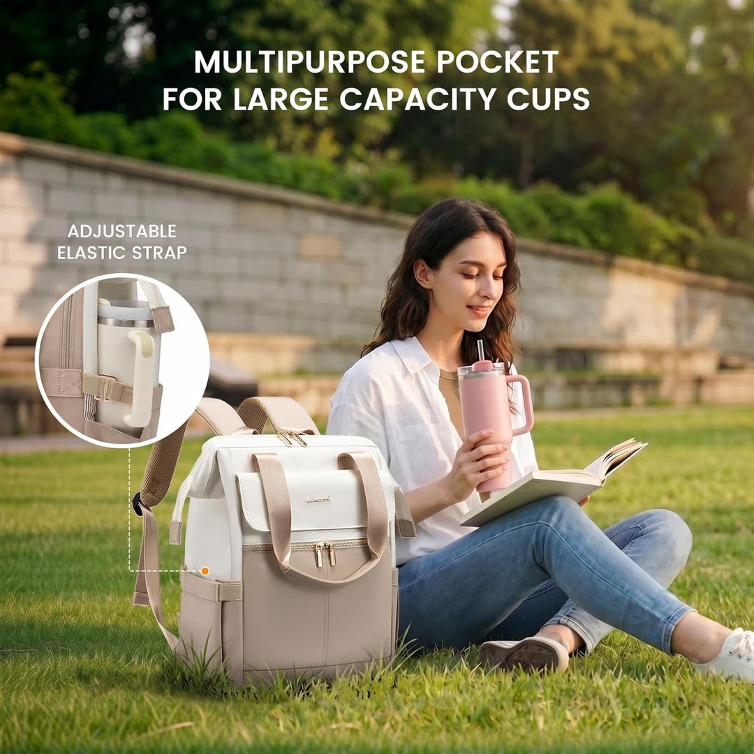 LOVEVOOK Mochila para laptop para mujer, mochila de trabajo convert...