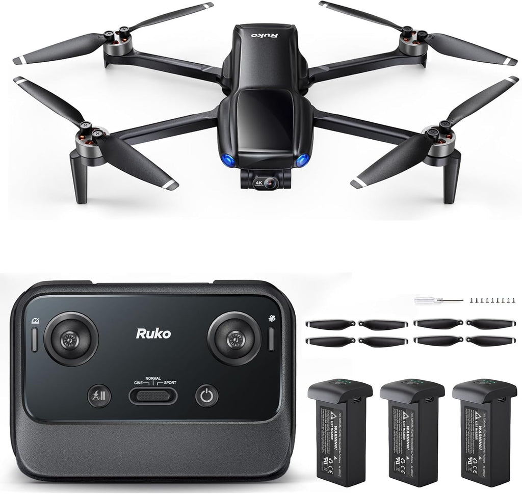Ruko U11MINI 4K, Drones con cámara para adultos y hélices de repuesto originales Ruko