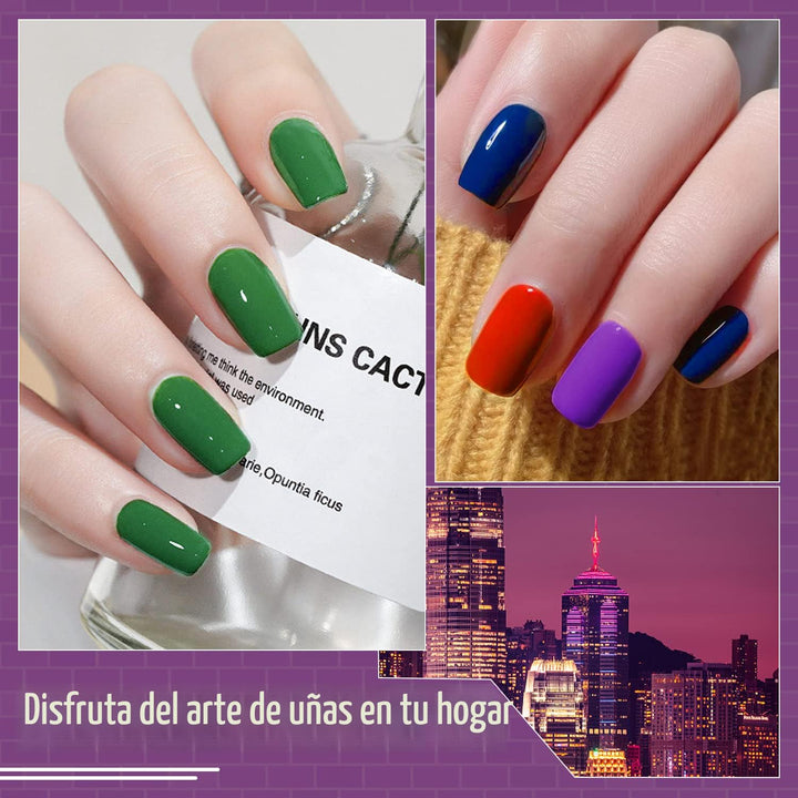 JODSONE Kit de Esmalte de Uñas en Gel de 60 Piezas con Luz UV, Capa...