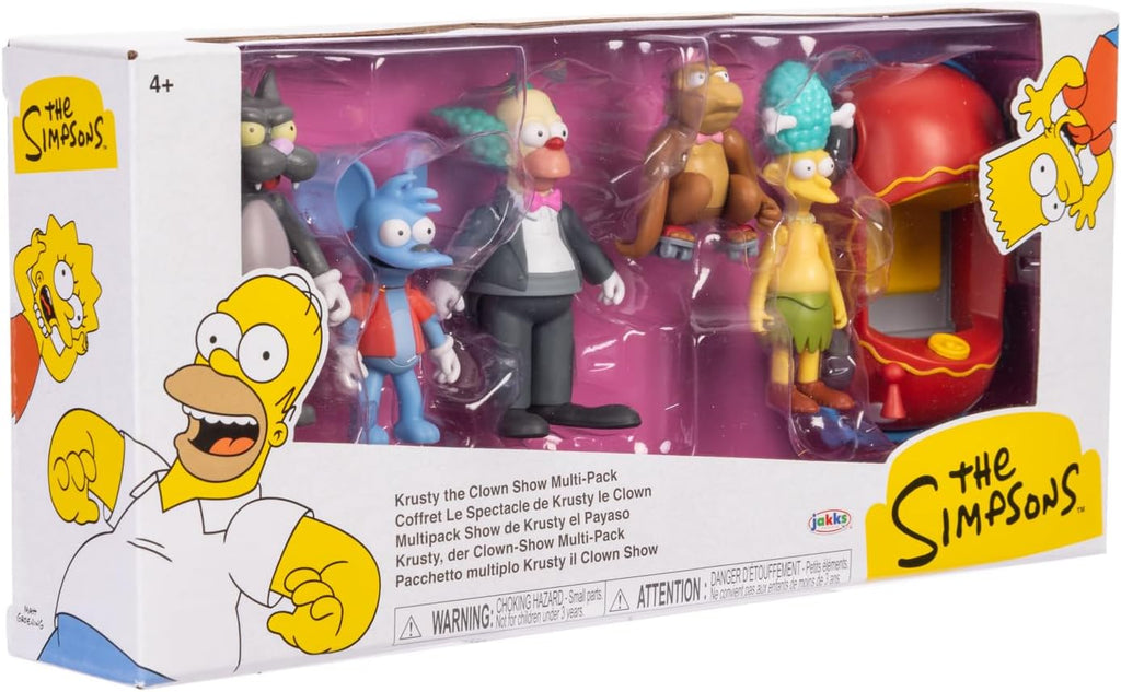 The Simpsons - Juego de figuras de 2.5 pulgadas de Krusty The Clown Show Set