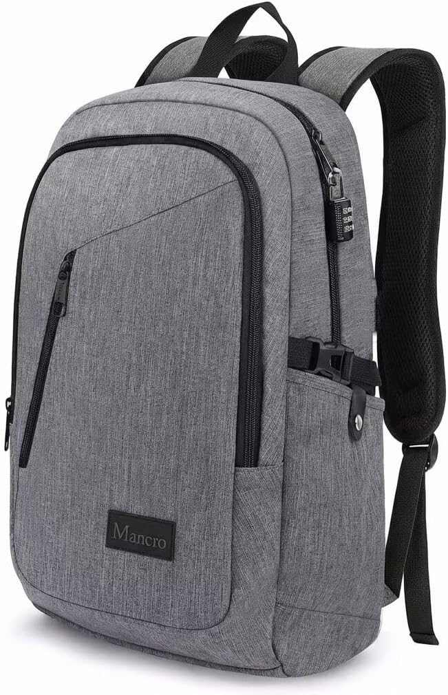 Mancro Mochila para Laptop de Viaje, Mochila Antirrobo para Laptop...