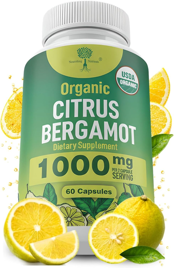 Suplemento orgánico de bergamota cítrica \u2013 Solo USDA, cardiólo...