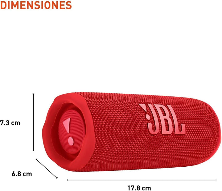 JBL Flip 6 - Altavoz Bluetooth portátil - Rojo (renovado)