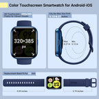 Reloj inteligente para mujeres/hombres, compatible con Android y iPhone, reloj de seguimiento de actividad física de 1.8 pulgadas con Alexa, alertas de llamadas y notificaciones, monitor de frecuencia