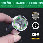 SK Juego de llaves de vaso de 3/8", enchufes SAE profundos, 13 piezas de 1