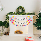 Bandera de fiesta Kpop Decoración Cantante popular Pulsera de la amistad gigante DIY Guirnalda DIY Bandera con letras Bola Kit de banner de Navidad Cumpleaños Personalizable Decoración para fiesta Boda (Arcoíris)