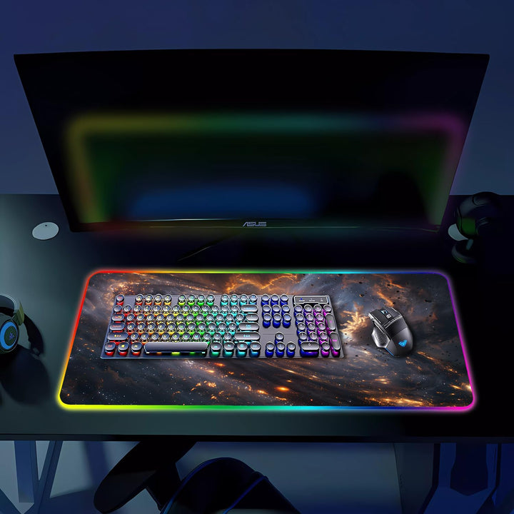 Armanza Alfombrilla de mouse para juegos RGB, alfombrilla de mouse...