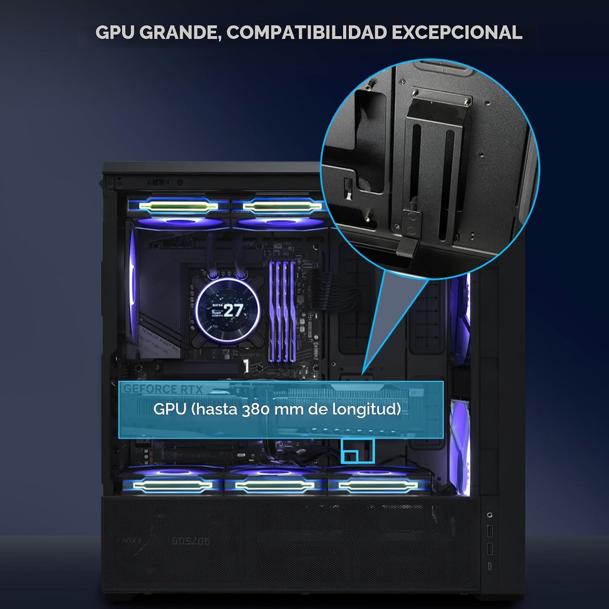 Lian Li LANCOOL 217 INF Mid-Tower ATX Funda para PC, color negro (L...