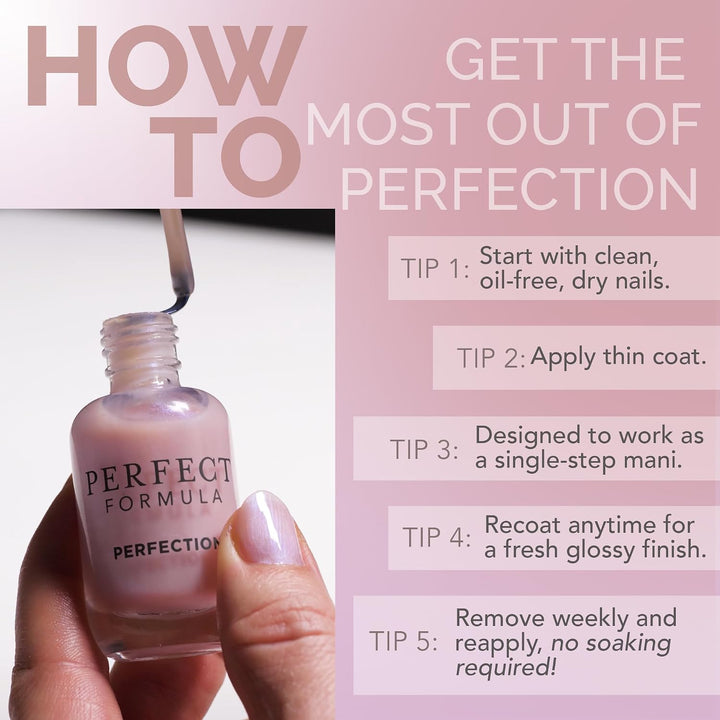 Perfect Formula Perfection Gel Coat - Corrector de uñas iluminador,...