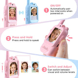 Walkie Talkies de video para niños paquete de 2 walkie