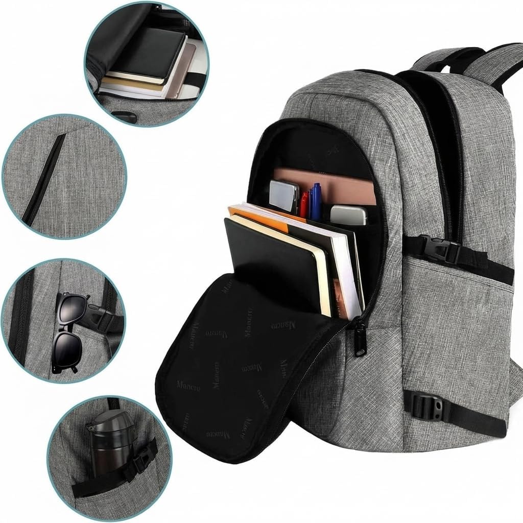 Mancro Mochila grande de negocios para laptop de 17.3 pulgadas, moc...