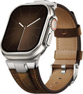 Suitisbest Correa de cuero compatible para Apple Watch Ultra Banda de 49 mm 46 mm 45 mm 44 mm 42 mm 41 mm 40 mm, correa de repuesto de cuero genuino para iWatch series 11 10 9 8 7 6 5 4 3 2 1, SE 3 2