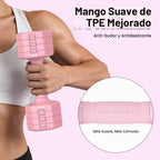 JOROTO Set de Mancuernas Ajustables 5 en 1, Par Ajustable 8LB/11LB para Mujeres en Casa, Bloqueo Dual 1s-Adjust Estable con Mango Suave TPE, Gimnasio en Casa, Rehabilitación, Pilates, Yoga, Entrenamiento de Fuerza