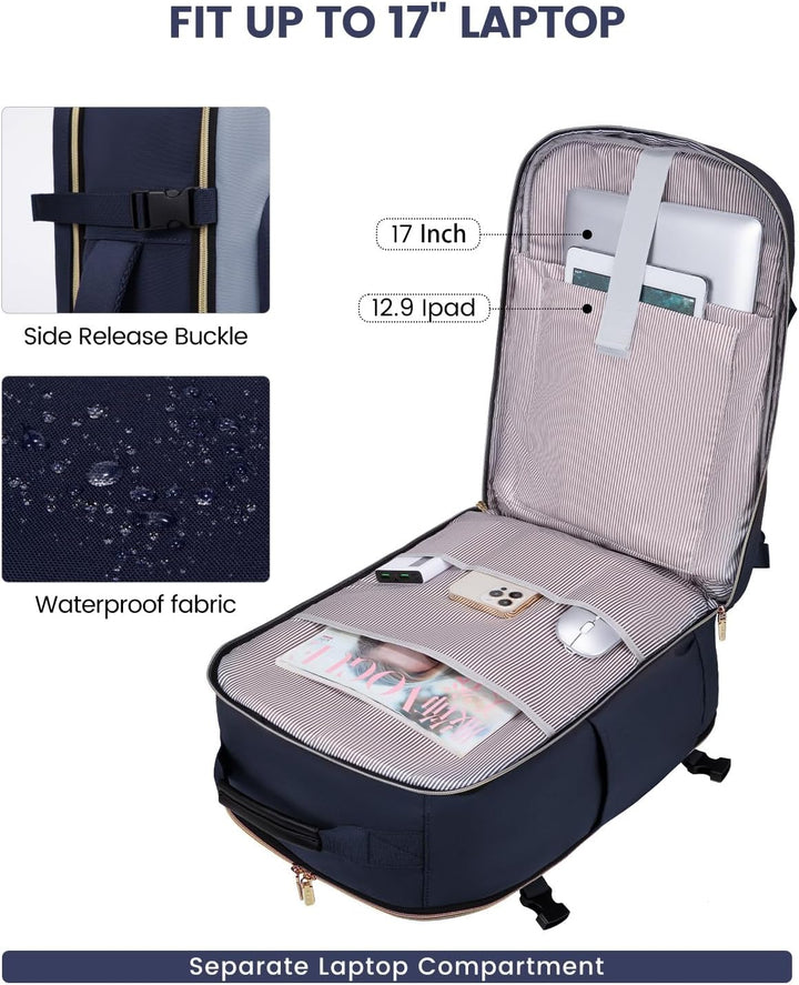 LOVEVOOK Mochila de equipaje de mano artículo personal bolsa de via...