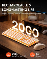 SEUNKWANG EWEADN V3 Teclado y Ratón Inalámbrico con Retroiluminació...