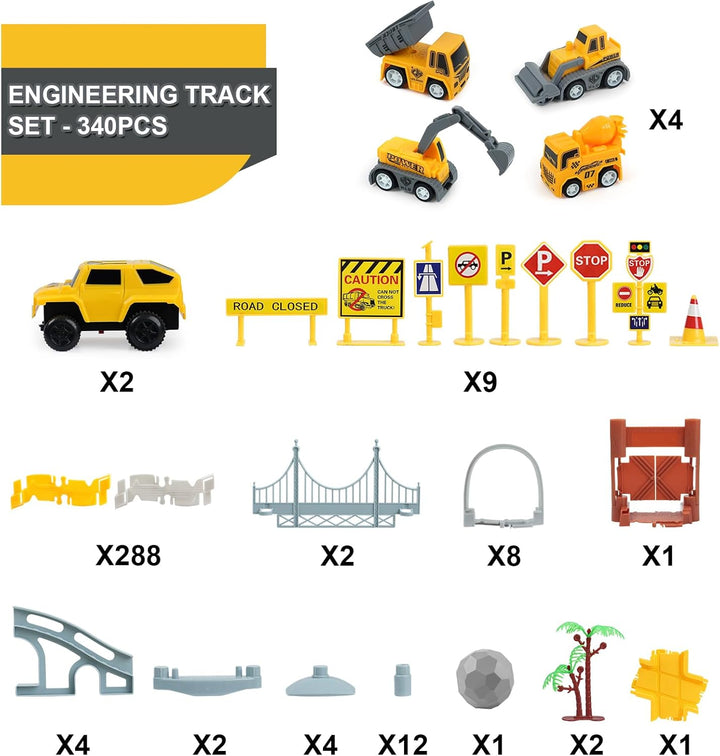 GIAT Juguetes de pistas de carreras de construcción, regalos divert...