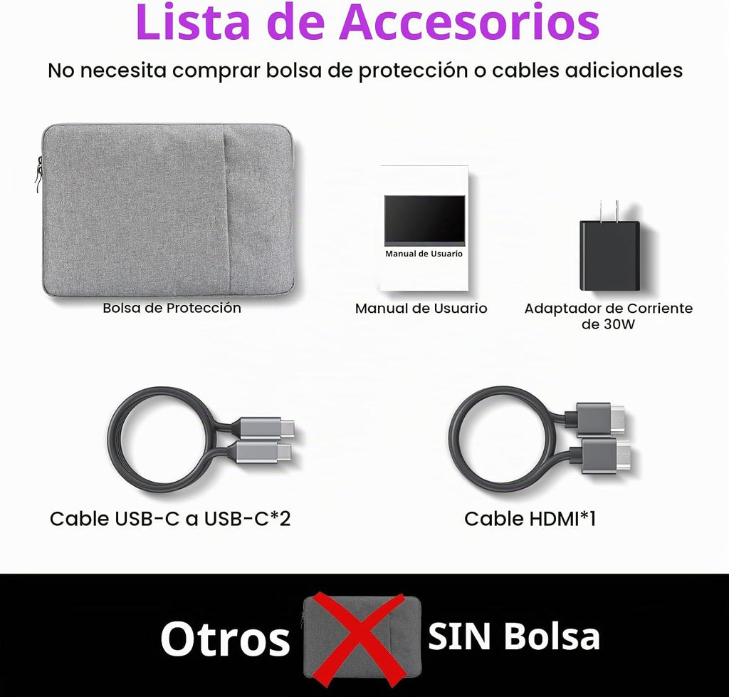cocopar Monitor portátil de 15.6 pulgadas 4K UHD 60Hz 145% sRGB Mon...