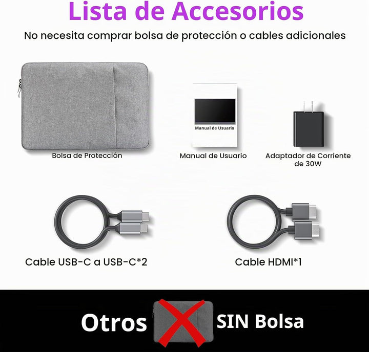 cocopar Monitor portátil de 15.6 pulgadas 4K UHD 60Hz 145% sRGB Mon...