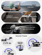 LISEN Cargador de coche Magsafe de 15 W para iPhone 18 Pro Max, cargador inalámbrico magnético para coche, soporte de teléfono con succión, soporte magnético de teléfono al vacío para Carfor iPhone 18