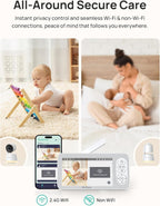 Dr.Care LumiView Plus Monitor de bebé WiFi inteligente de 5.5 pulgadas con