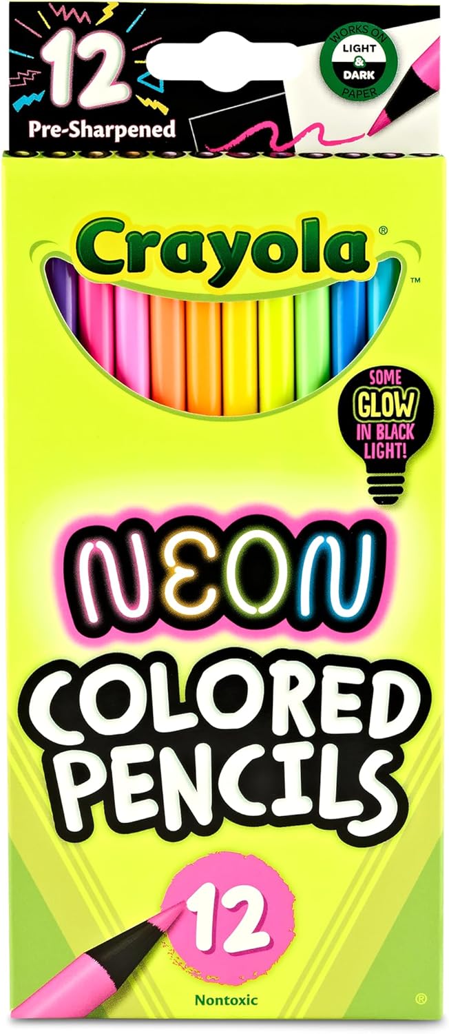 Crayola Juego de lápices de colores neón lápices de