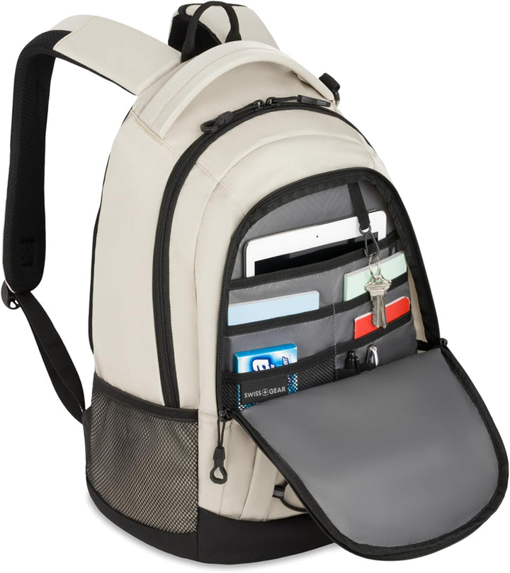SwissGear 1186 Travel Gear Mochila Bungee Ligera, Crema\/Negro, 17...