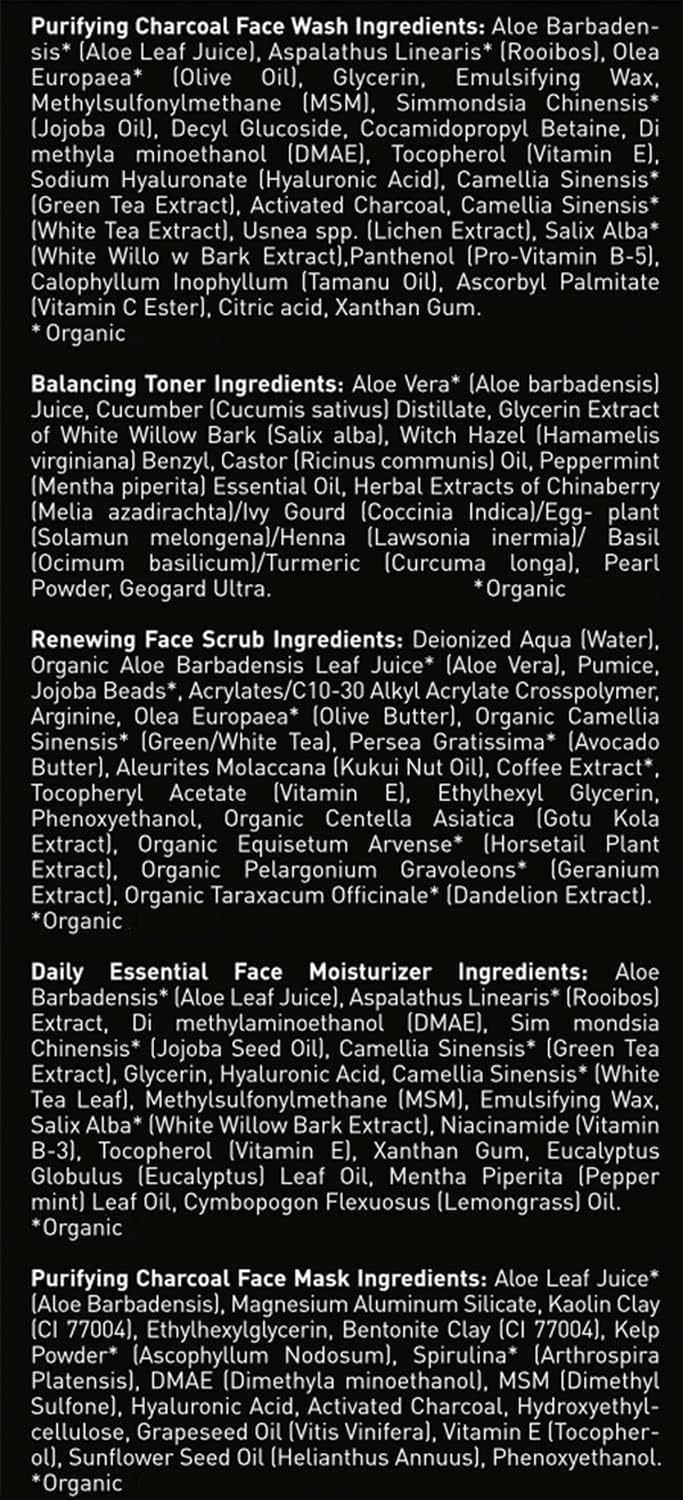 Brickell Daily Elite Face Care Routine II para hombre, tónico, lava...