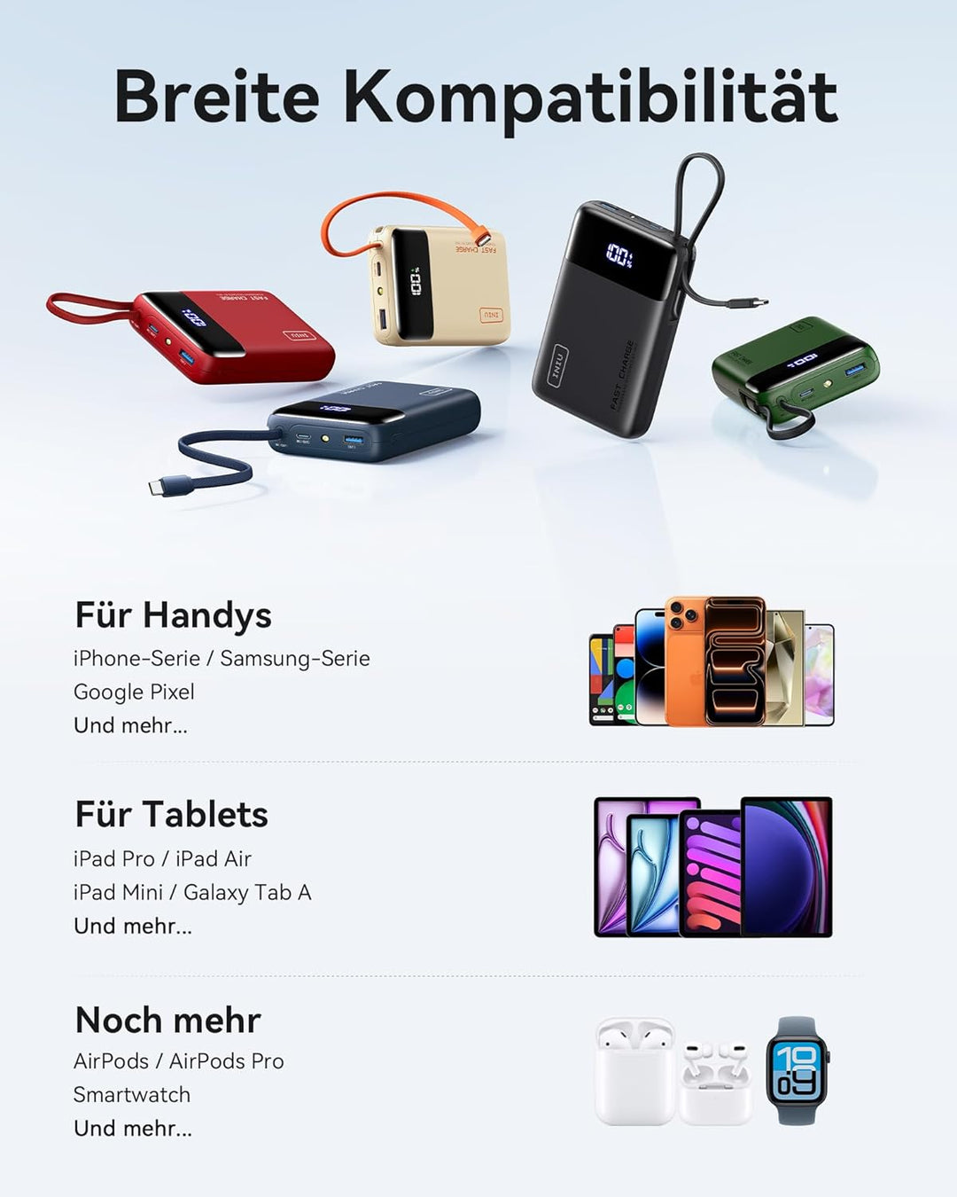 INIU Cargador portátil, pequeño banco de energía de 20000 mAh con U...