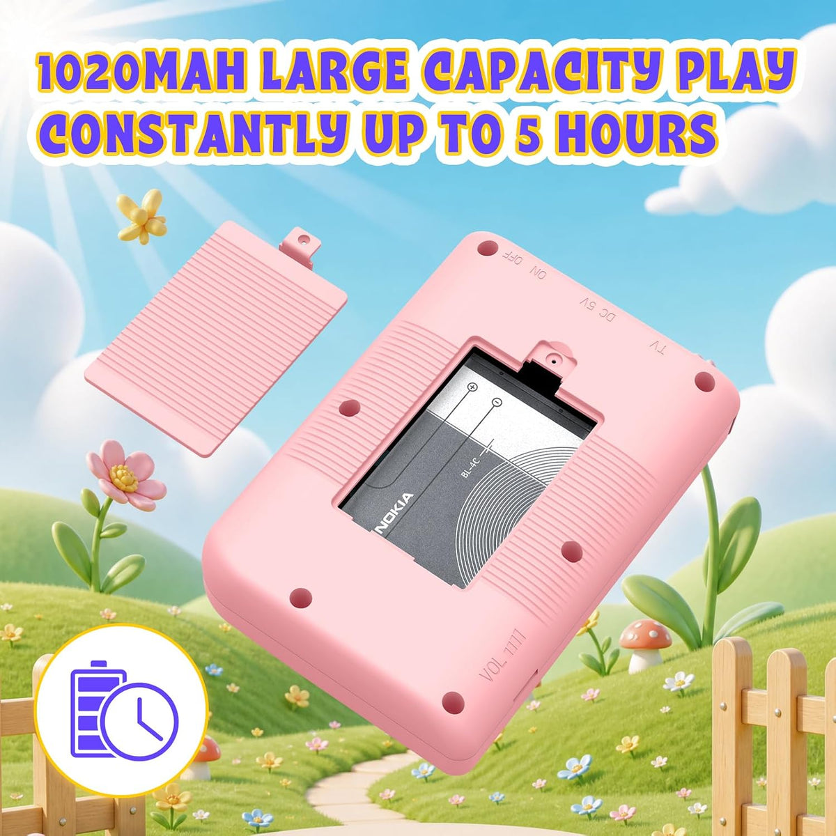 Consola de juego portátil retro con pantalla IPS de 3.0 pulgadas, consola retro para niños con 400 juegos clásicos preinstalados, batería recargable de 1020mAh, reproductor de bolsillo para viajes, arcade, rosa