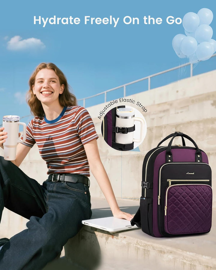 LOVEVOOK Mochila para computadora portátil para mujer, mochila para...