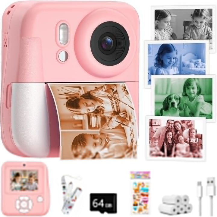 Cámara para Niños Impresión Instantánea de Fotos a Color, Cámara de...