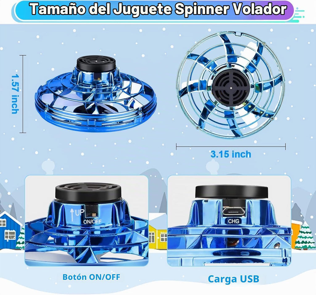 Vantexi Dron para niños juguetes voladores, 2026 mejorado LED Fidget