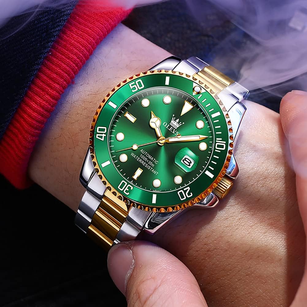 OLEVS Reloj Automático Mecánico para Hombre de Lujo, Recia Carga Automática