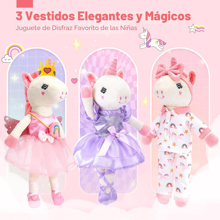 Juguetes de unicornio para niñas de 4 a 6 años, muñeca de bailarina...