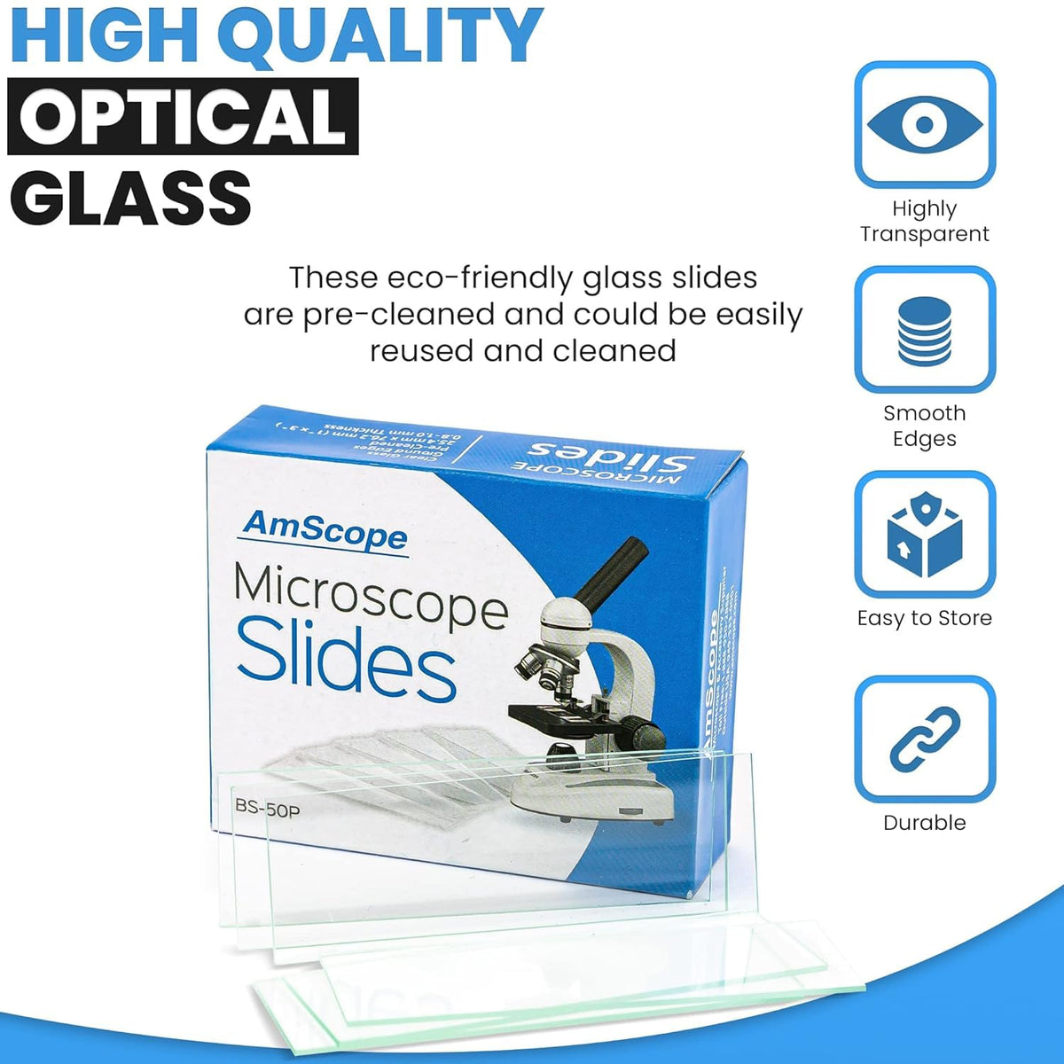 AmScope VB-M149C-SLVR Super Ahorros - Monocular LED portátil 1000X