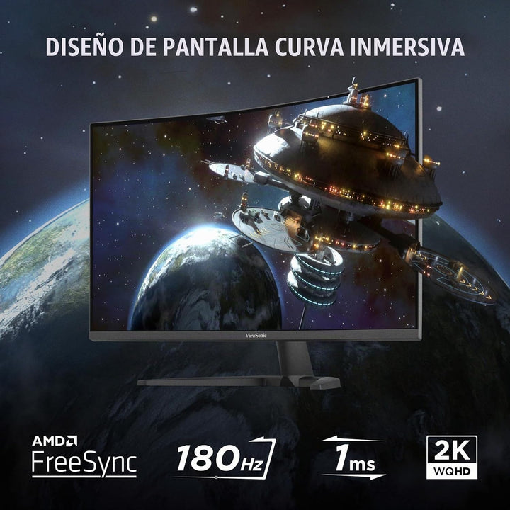 ViewSonic VX3228C-2K Monitor curvo para juegos de 32 pulgadas 1440p...