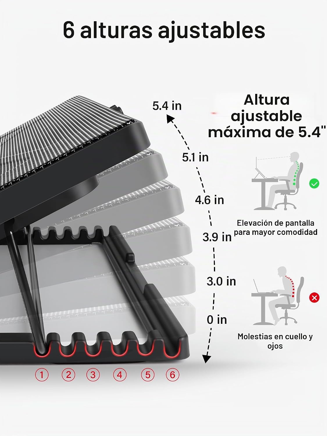 Kootek Almohadilla de enfriamiento para laptop, enfriador de laptop...