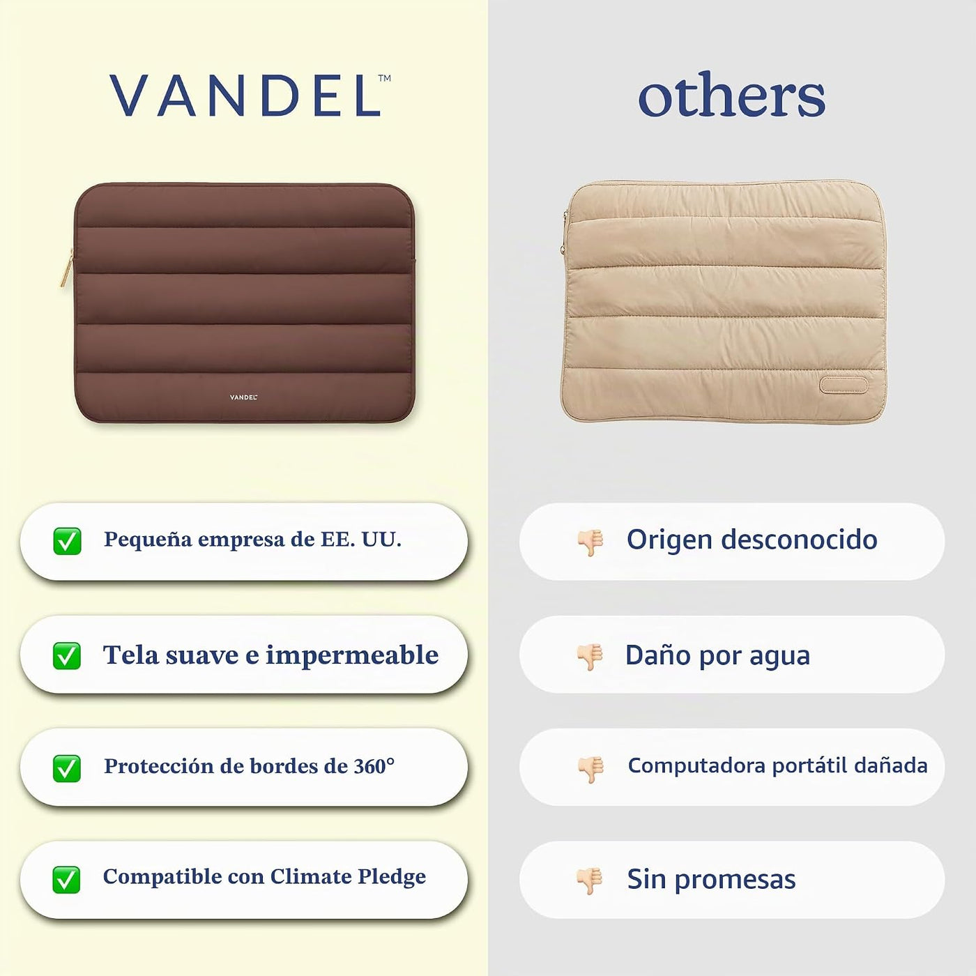 Vandel - Funda acolchada para laptop de 13 a 14 pulgadas para mujer...