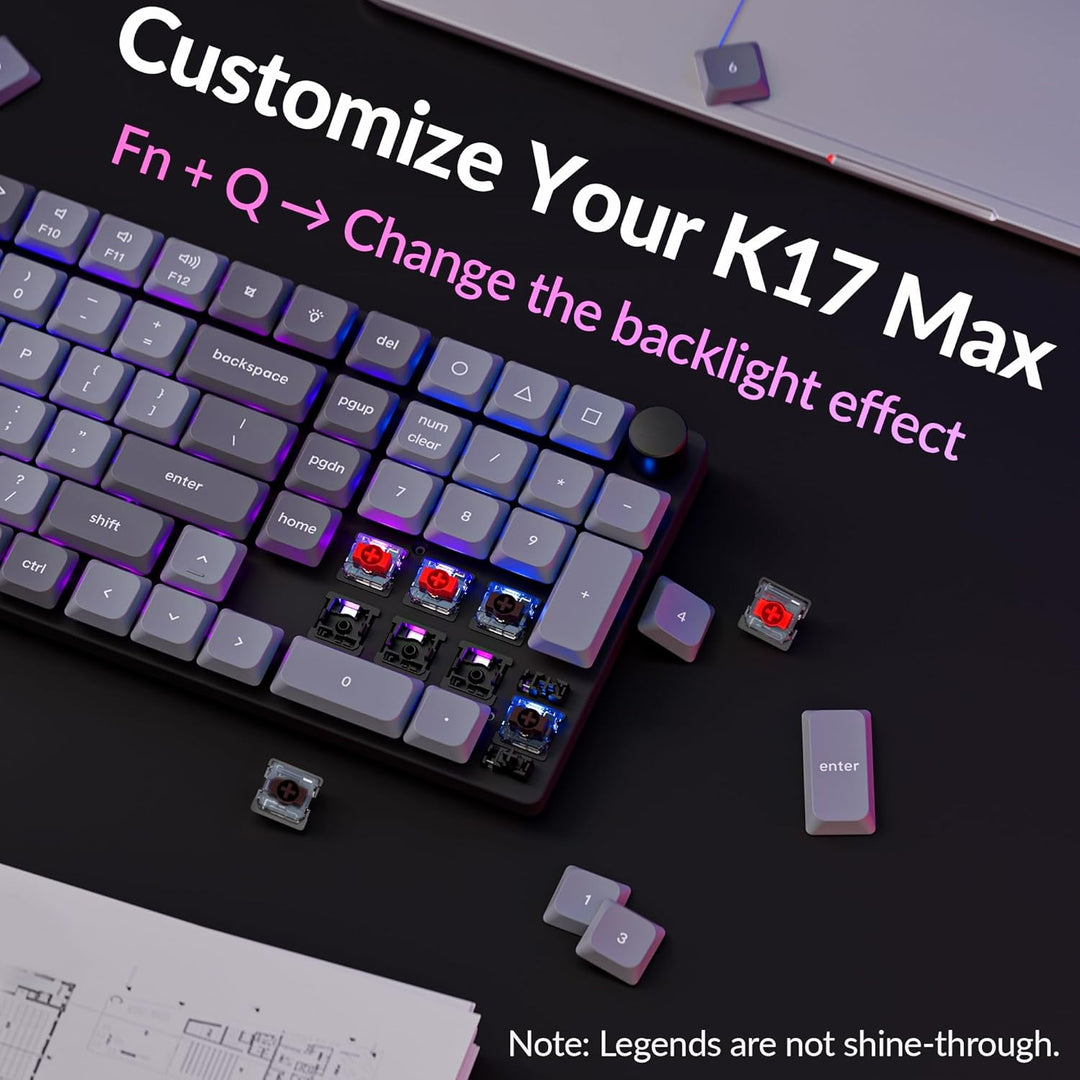 Keychron K17 Max 96% Layout QMK\/Launcher Teclado Mecánico Inalámbr...