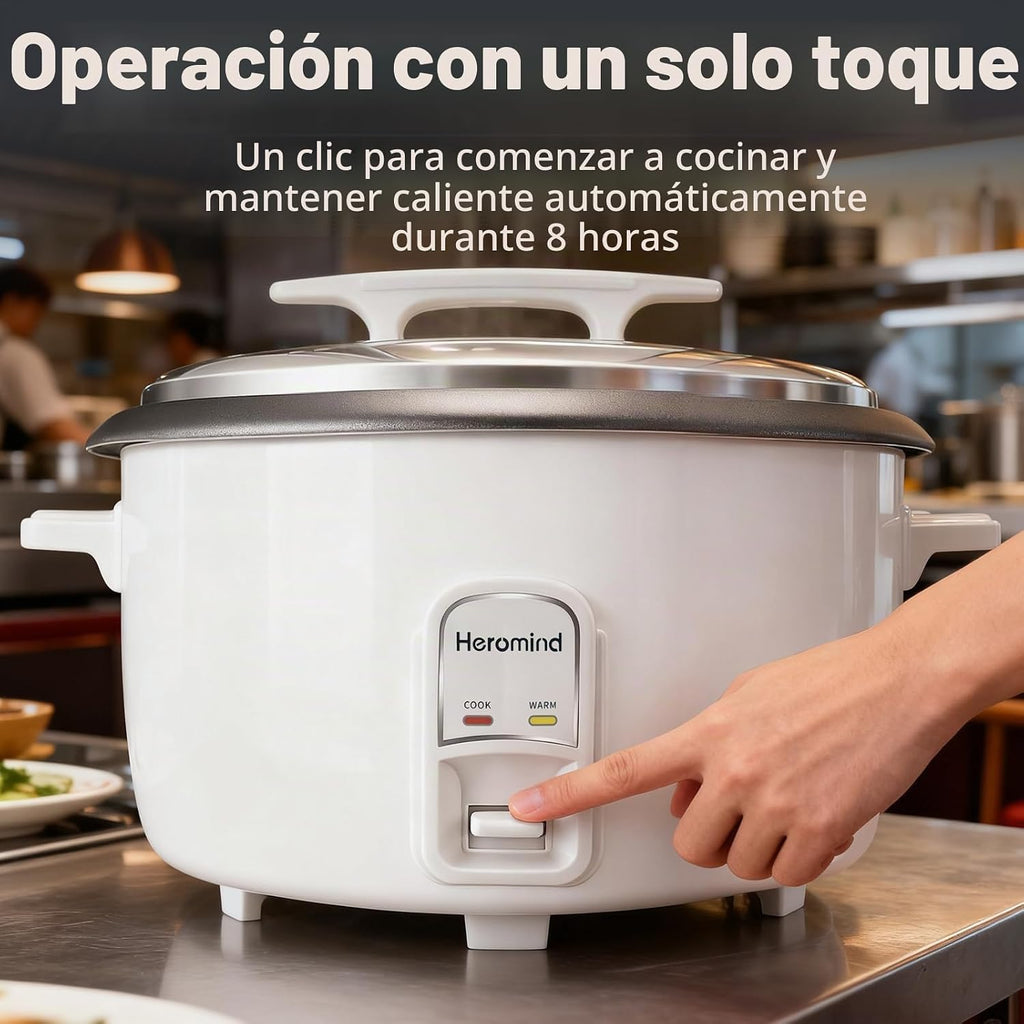 Olla arrocera comercial de 90 tazas, 16 cuartos de galón de