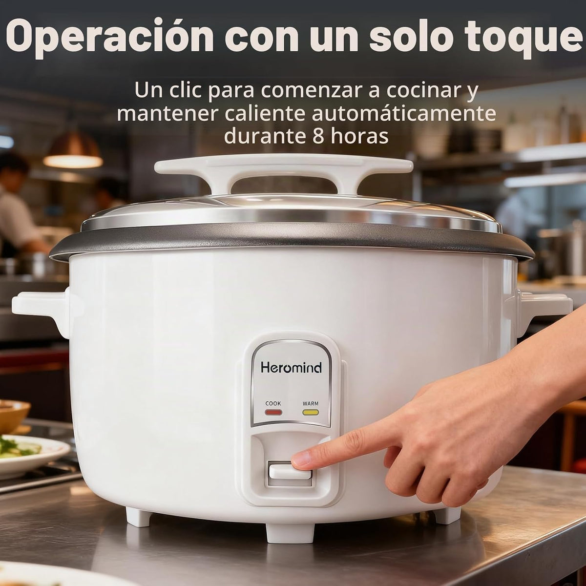 Olla arrocera comercial de 90 tazas, 16 cuartos de galón de