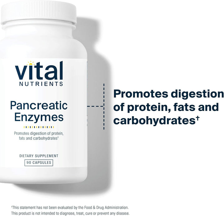 Vital Nutrients Enzimas pancreáticas de 1000 mg (fuerza completa) -...